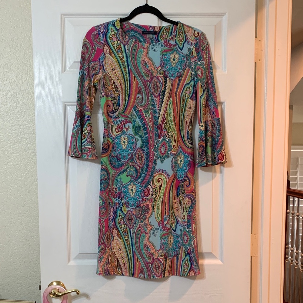 Tommy Hilfiger Multicolor Paisley Long Sleeve Dress - Size 2